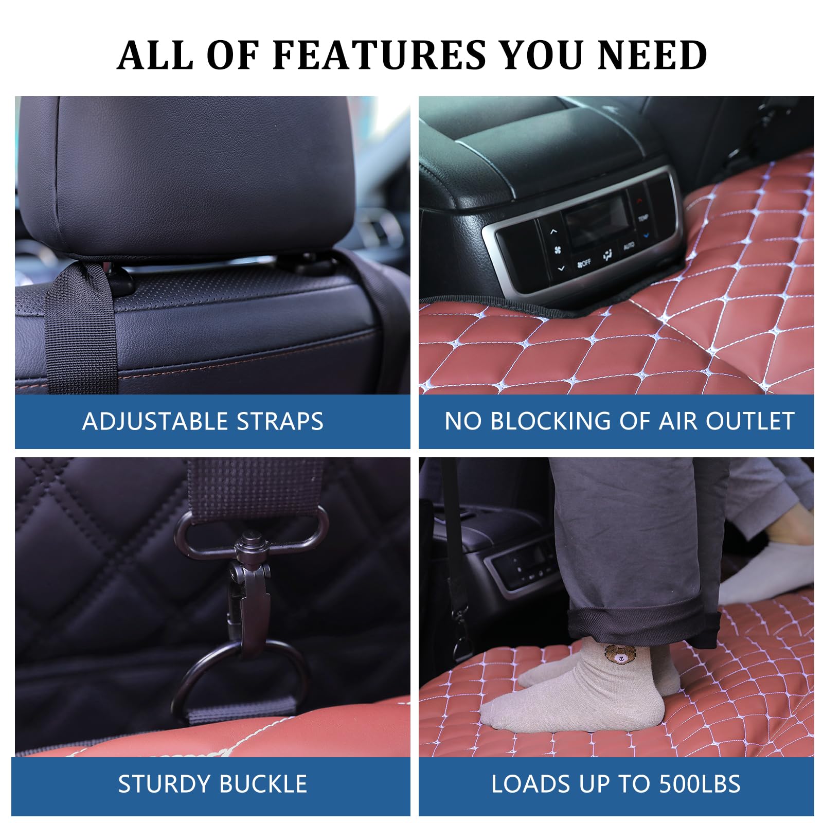 Kmirepa oxford fabric side resists scratches and moisture for durable travel with pets