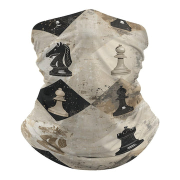 KMRHOUTIQ Chess Piece Brown balaclava shields face from sun during outdoor adventures.