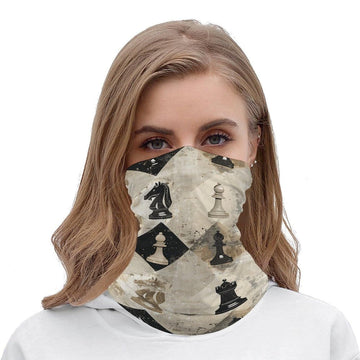 KMRHOUTIQ Chess Piece Brown bandana offers versatile styling options.