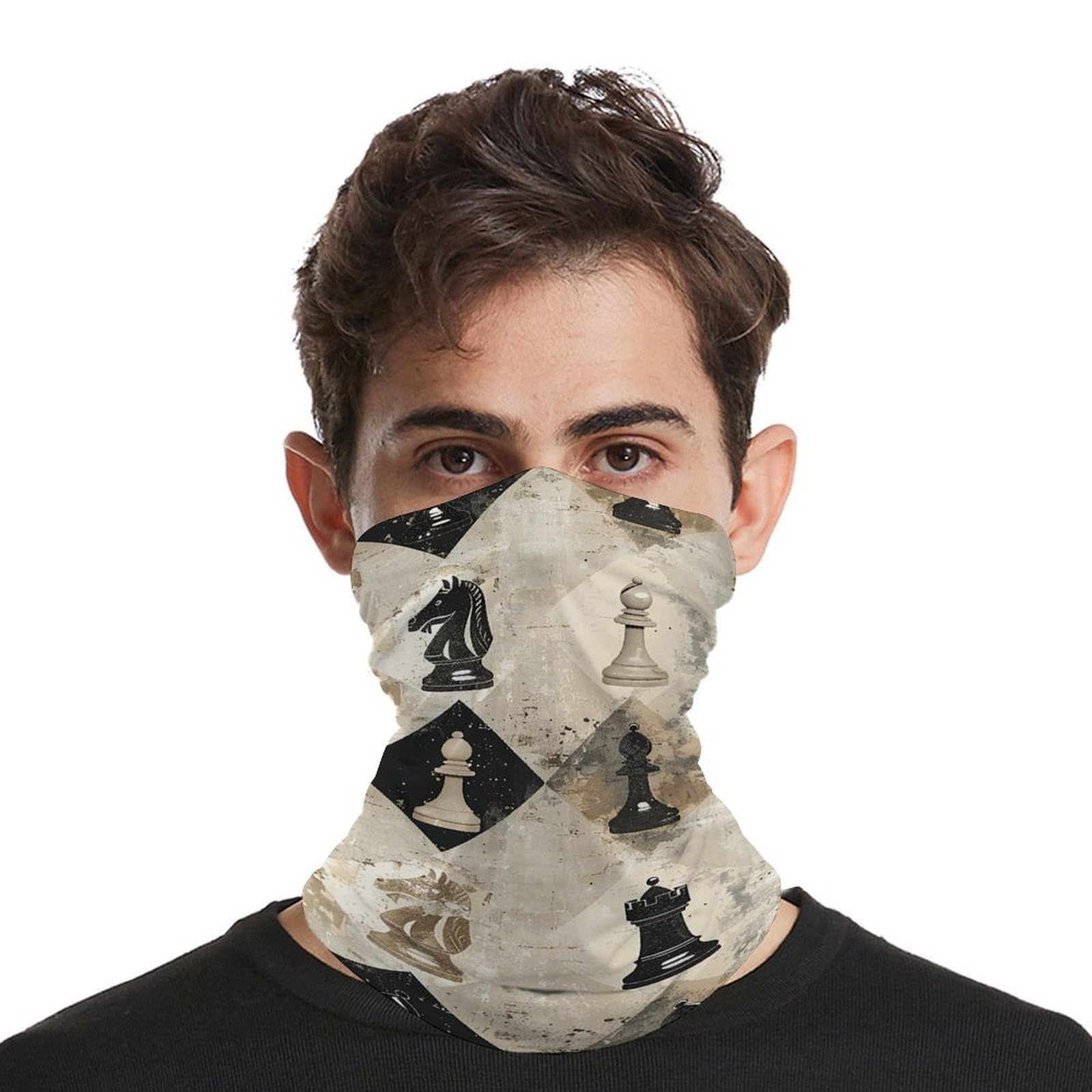 KMRHOUTIQ Chess Piece Brown ski mask suits cold-weather snow sports.
