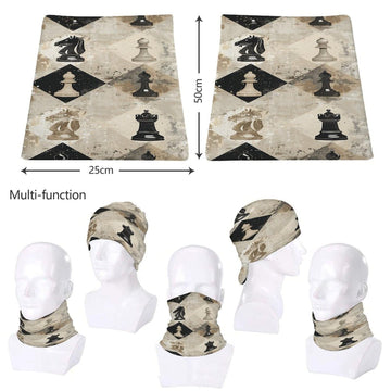 KMRHOUTIQ Chess Piece Brown sweat headband wicks moisture during workouts.