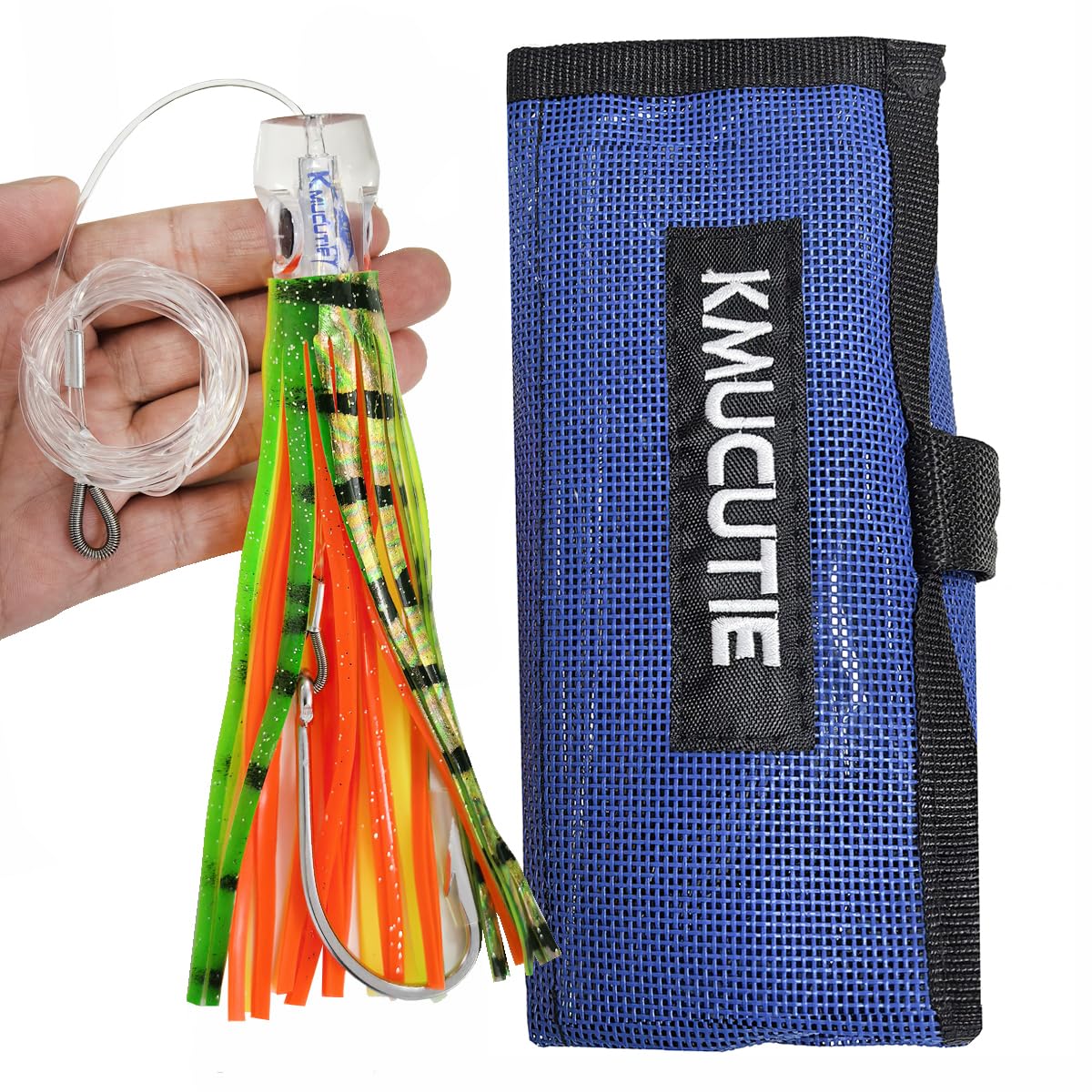 Kmucutie mesh bag compact setup for organized lure storage