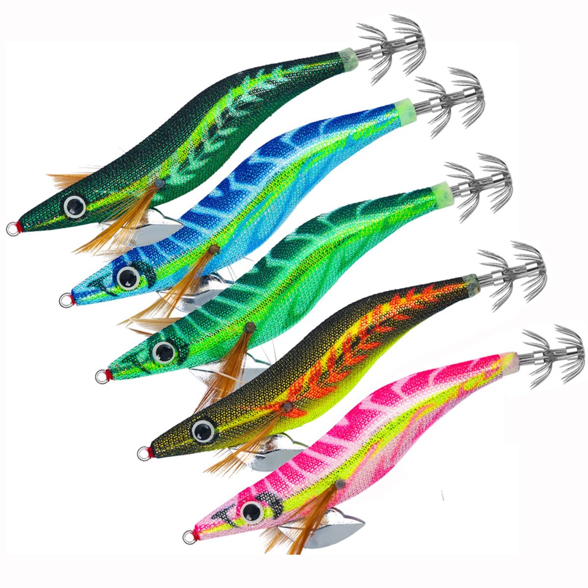 Kmucutie Squid Jigs Mixed Color A - image 5