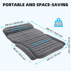 KMZ inflatable SUV air mattress leak-proof valve prevents air loss during rest.