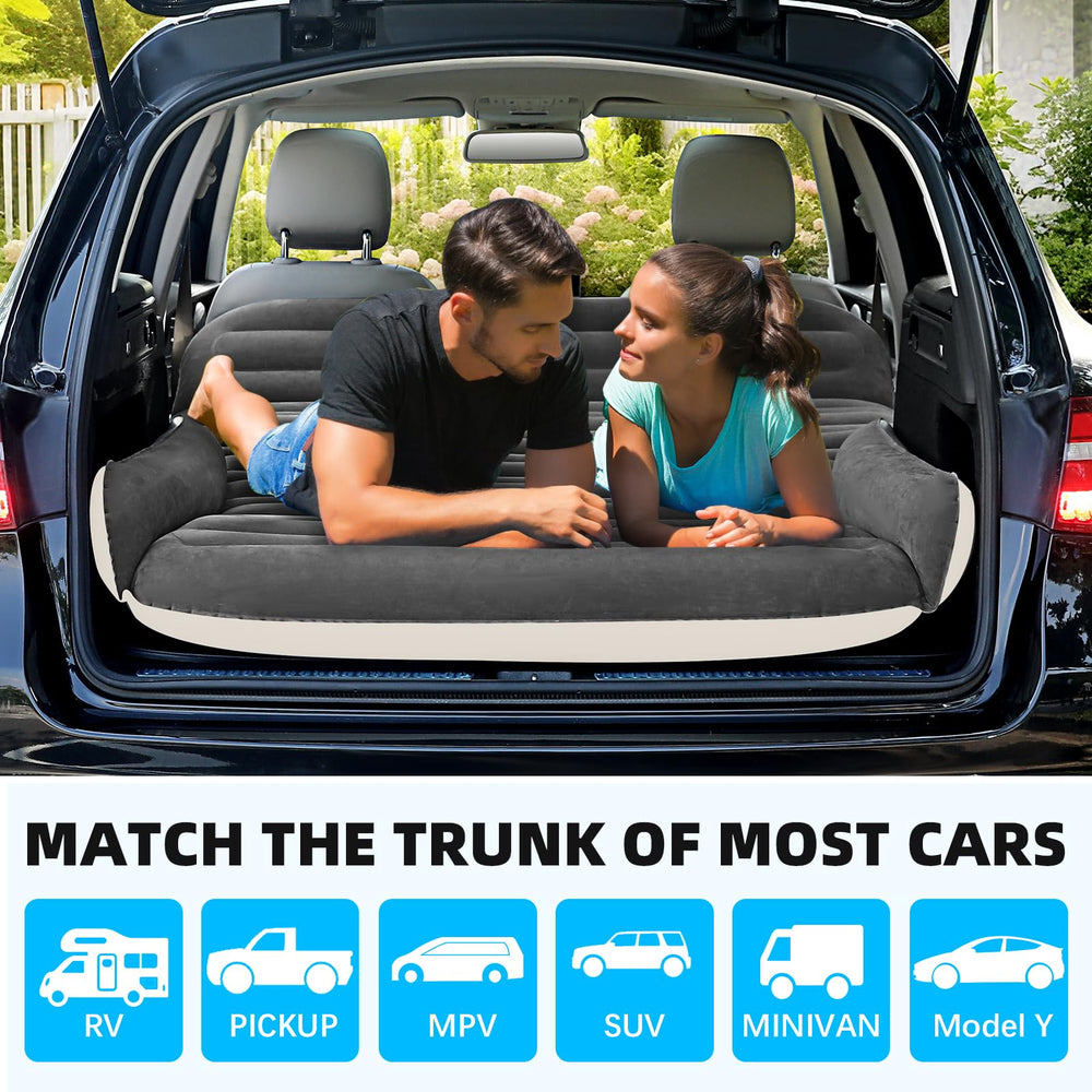 KMZ inflatable SUV air mattress thickened PVC for durable road-tripping use.