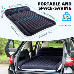 KMZ SUV Air Mattress bottom view in cool gray showing durable PVC for rugged travel