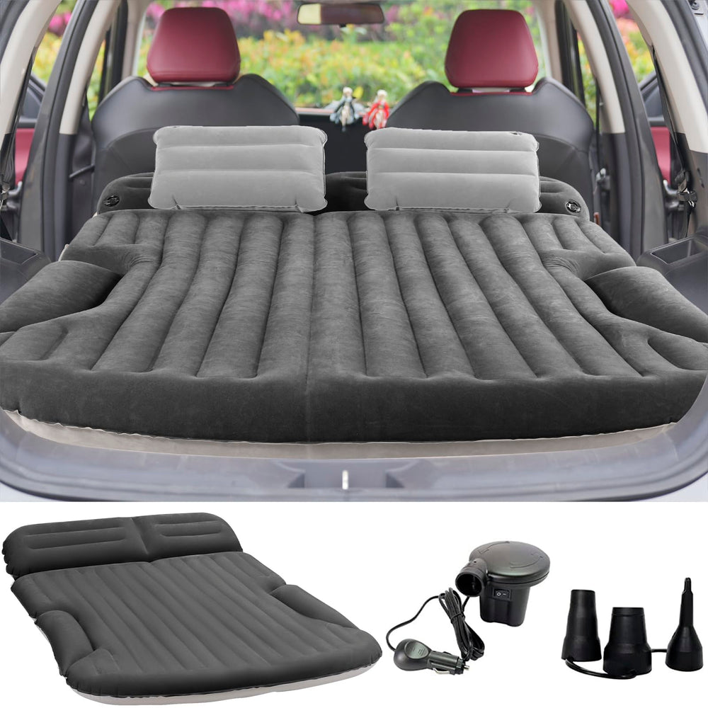 KMZ SUV Air Mattress dark gray with pump; quick, convenient setup for travel.