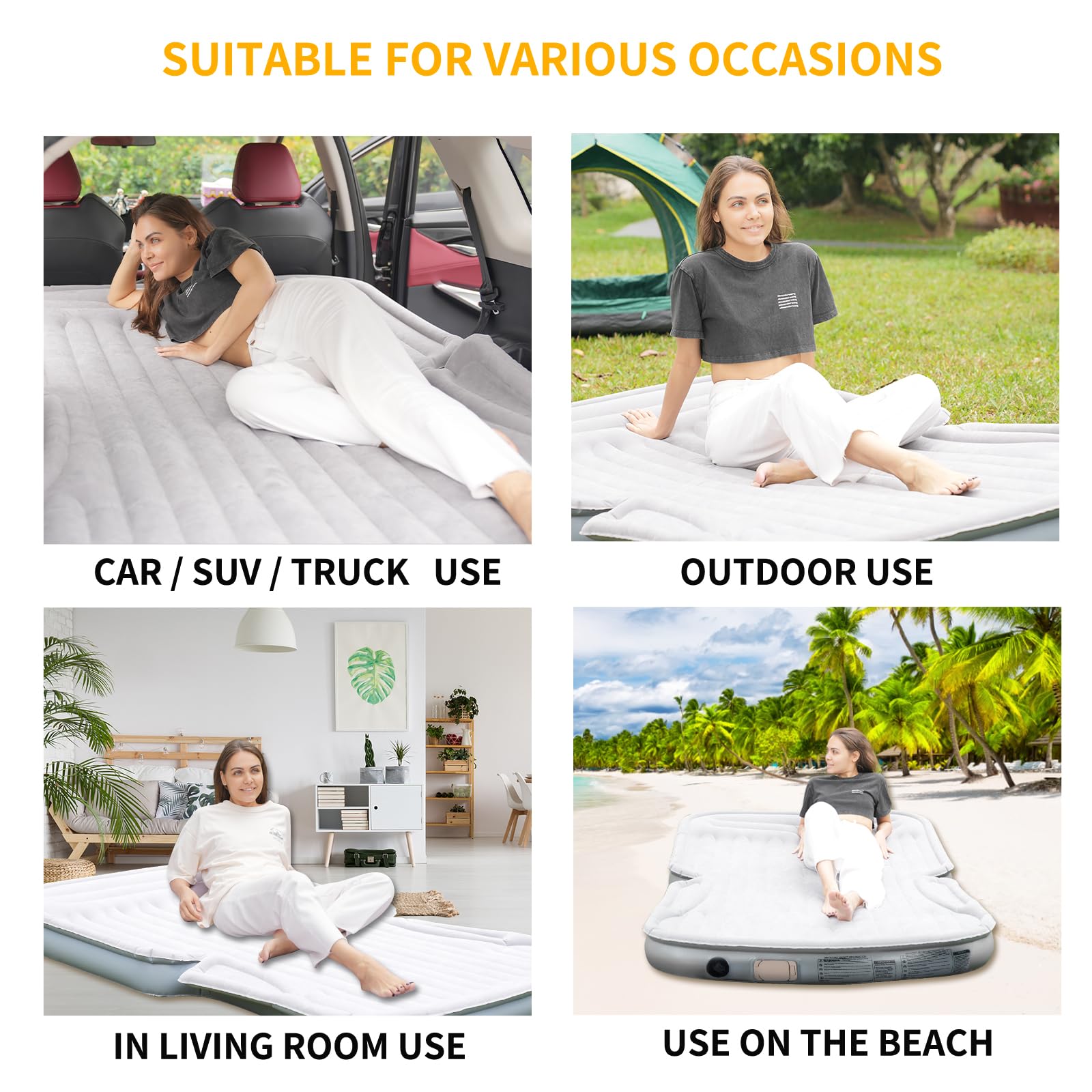 KMZ SUV air mattress detachable-pump offers charging flexibility for travel