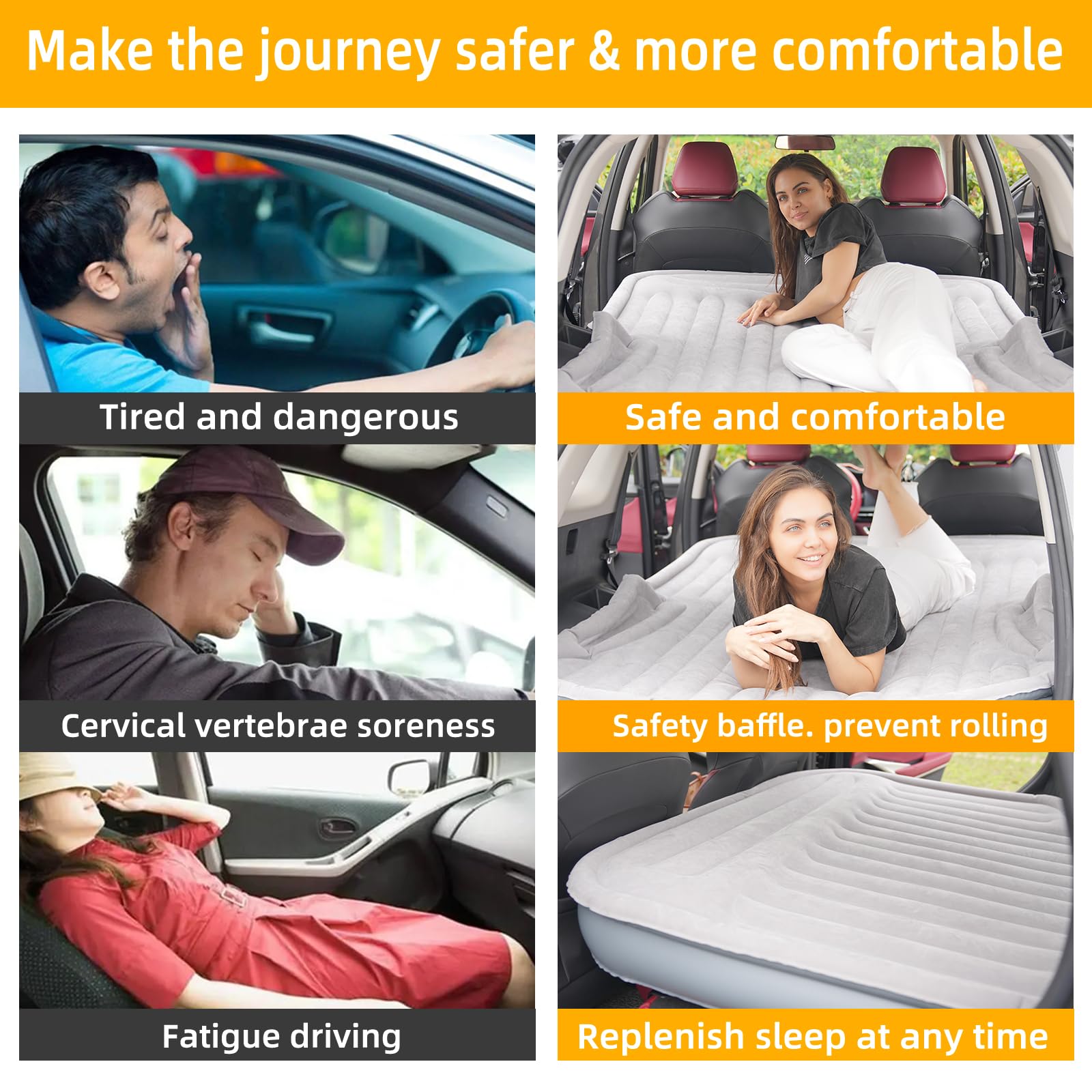 KMZ SUV air mattress eco-friendly-material emphasizes skin-safe, planet-friendly comfort