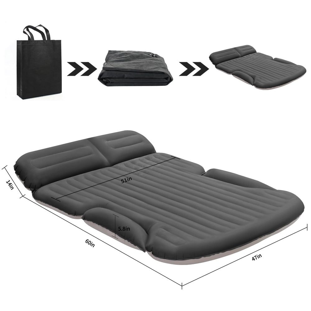 KMZ SUV Air Mattress four chambers; customizable inflation for multiple or solo use.