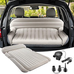 KMZ SUV air mattress top view shows roomy sleeping surface for travel comfort.