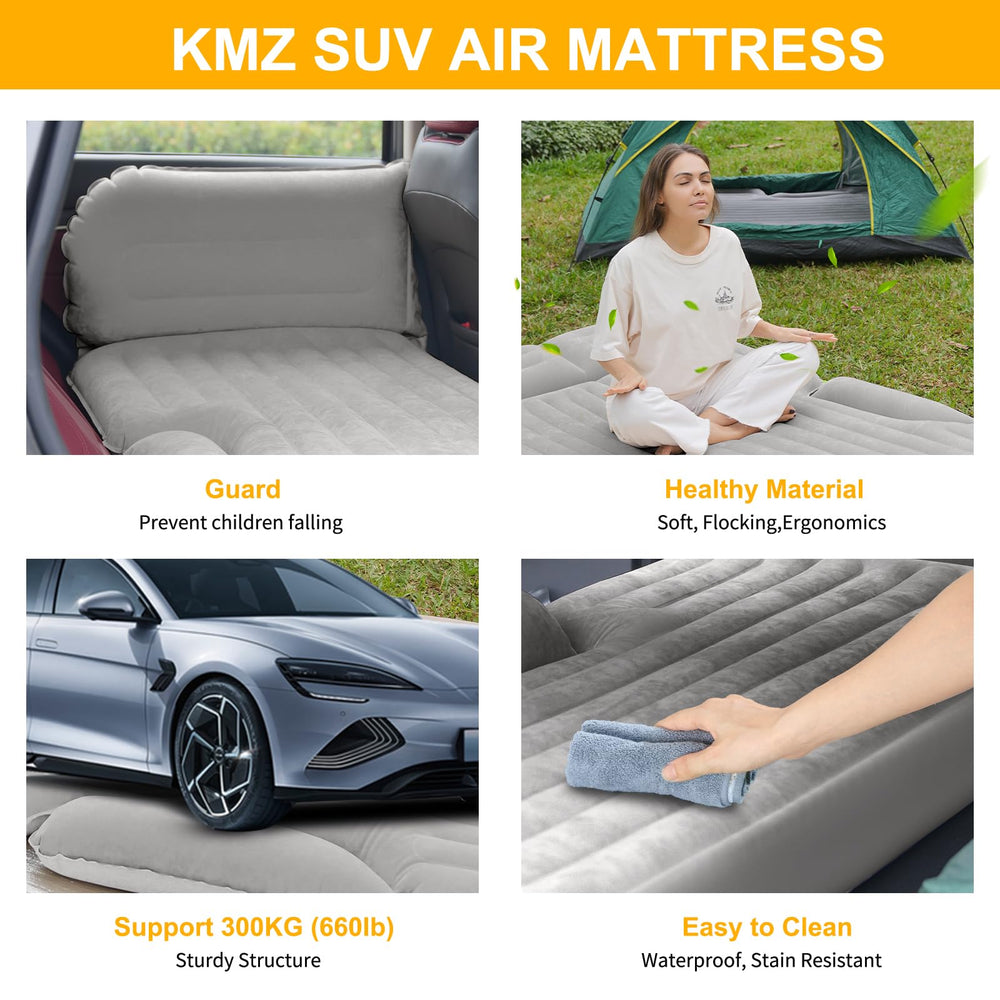 KMZ SUV Air Mattress includes two pillows for extra comfort.