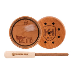 Knight & Hale HD Crystal Surface Pot Call closeup highlights the crystal surface for clear, long-range tones