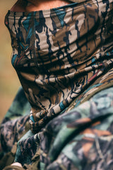 Knight & Hale Run N' Gun Mask Mossy Oak Greenleaf camo for concealment