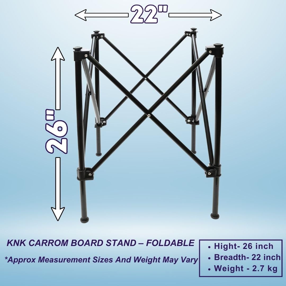 KNK carrom stand built with sturdy metal construction