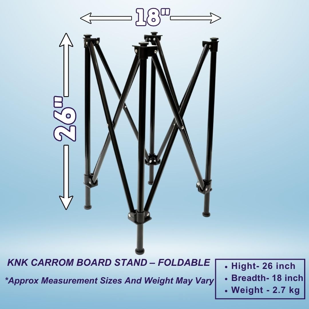 KNK professional carrom stand is portable for tournaments and clubs