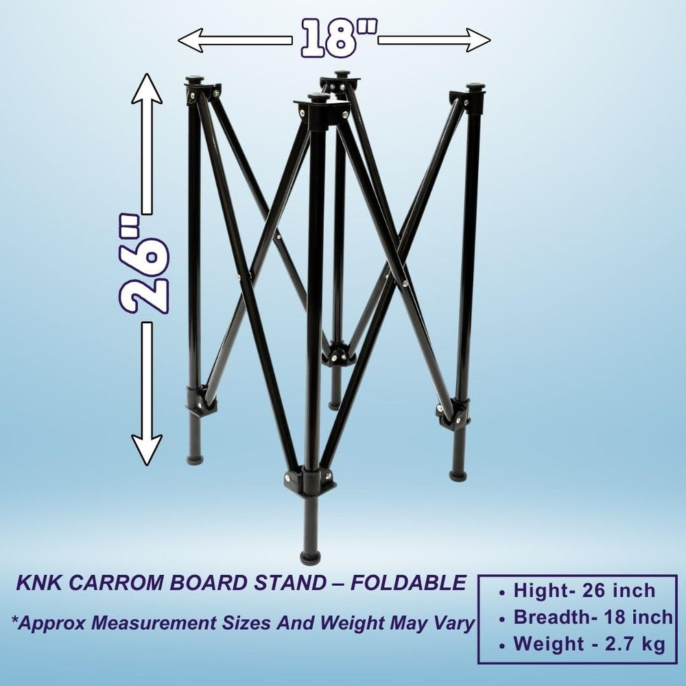 KNK professional carrom stand is portable for tournaments and clubs
