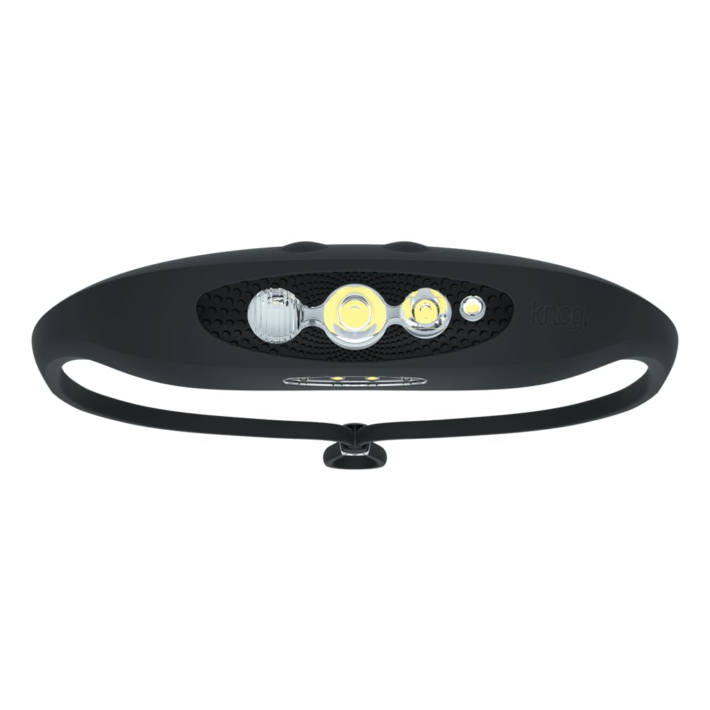 KNOG Bilby headlamp silicone front view; bright output for outdoor adventures.