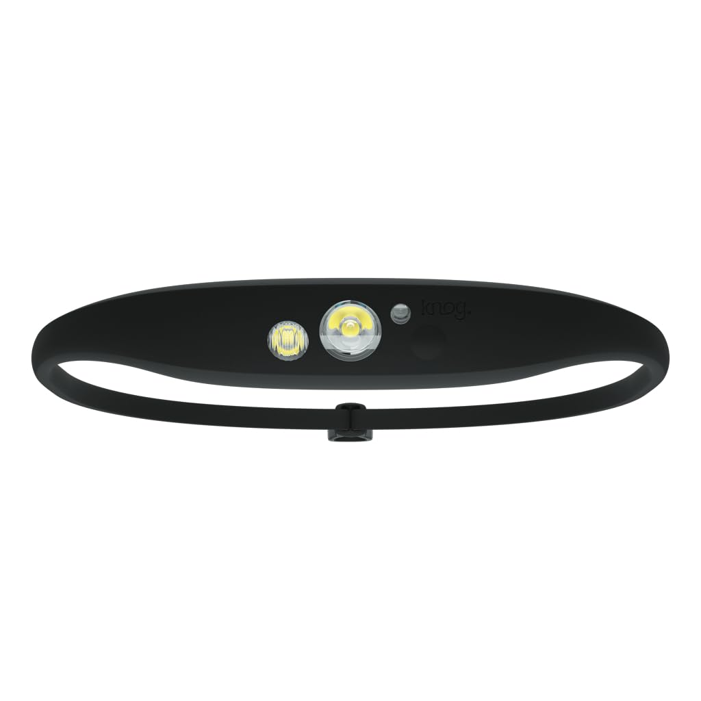 KNOG Quokka 150 headlamp high-beam illuminates distant targets for clear night visibility.