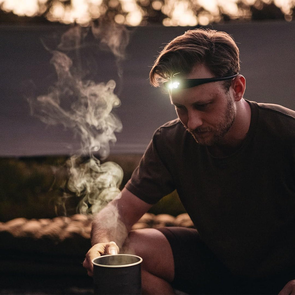 KNOG Quokka 150 headlamp red-light mode preserves night vision during activities.