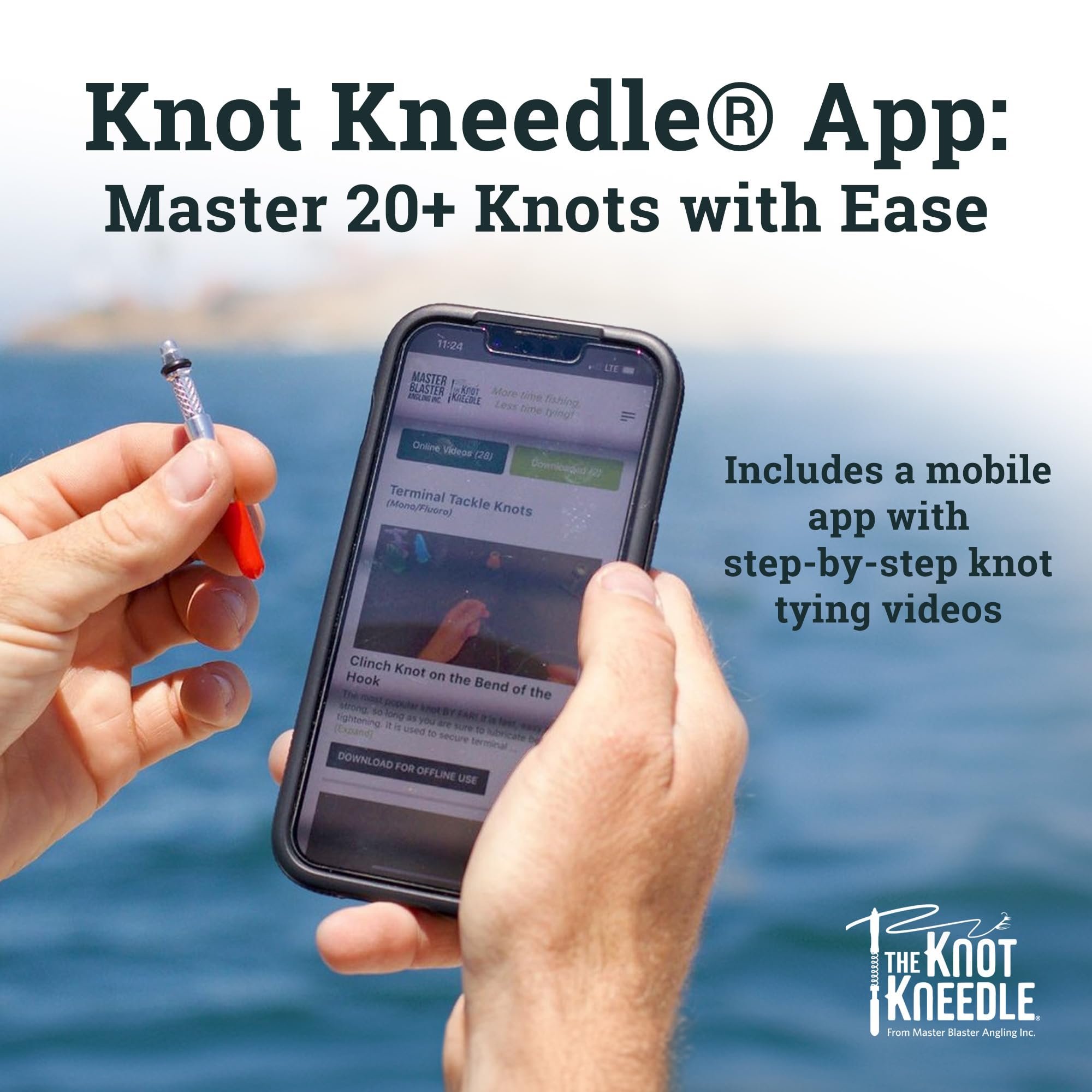 Knot Kneedle works with various line types for diverse fishing.