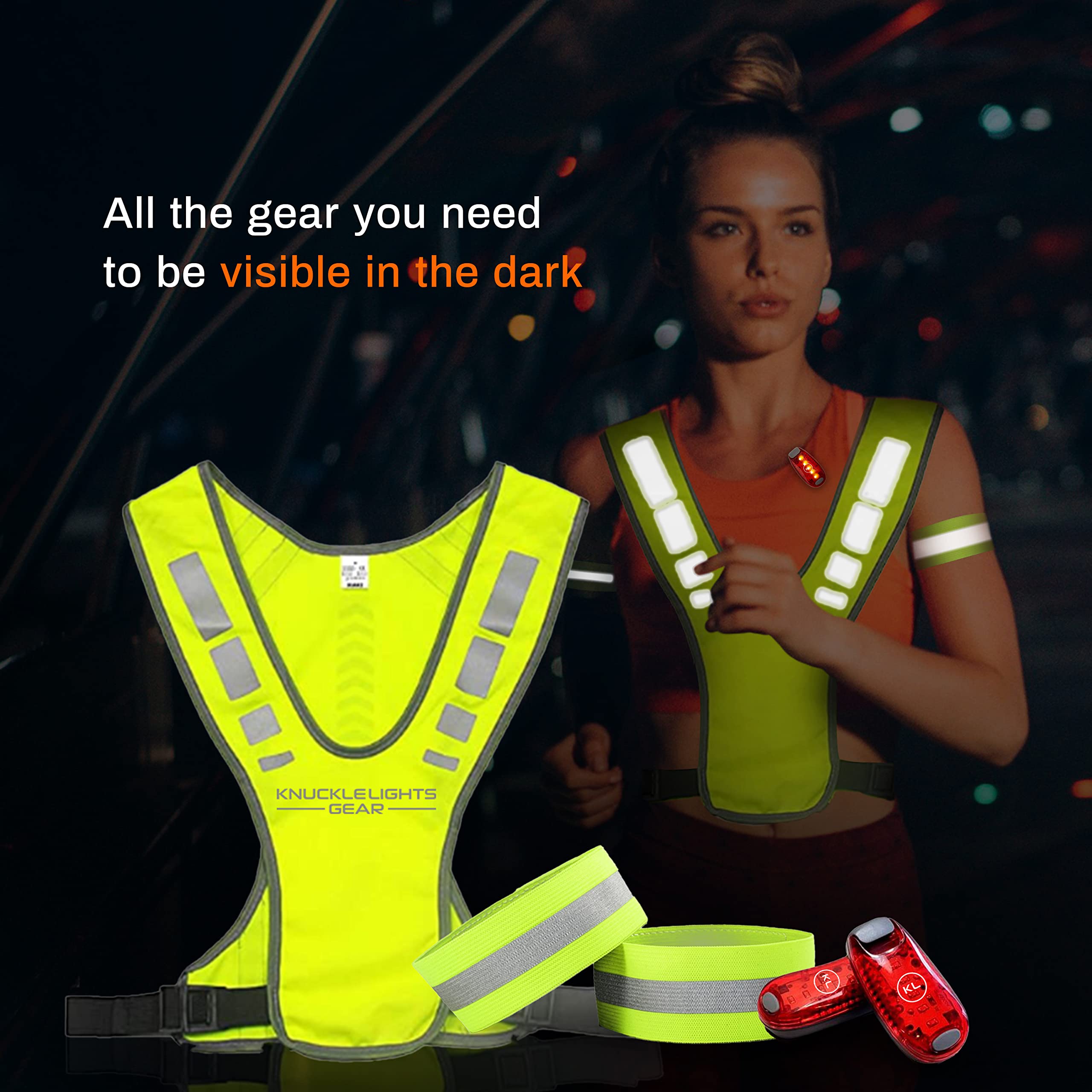 Knuckle Lights clip-on LED blinkers attach quickly to gear.