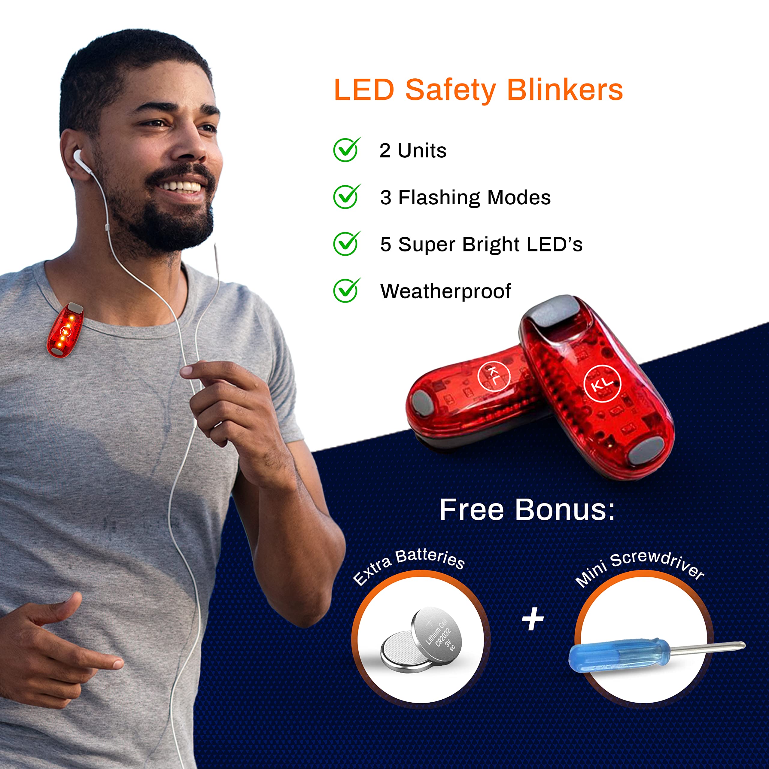 Knuckle Lights night safety gear bundle keeps you visible on roads and trails.