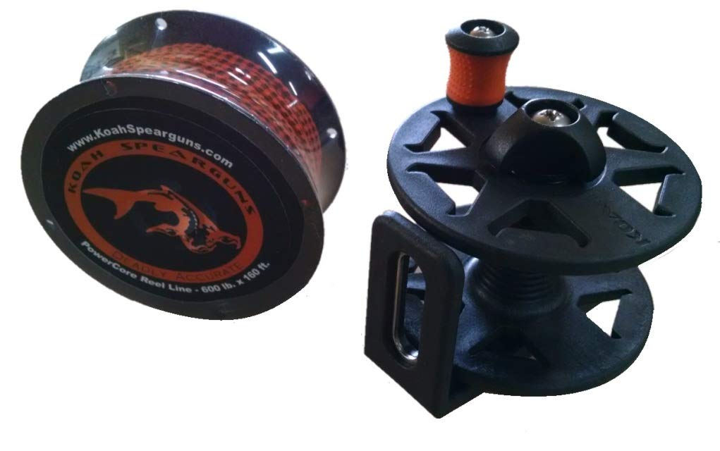 Koah RSC 60M reel with slide-on base for quick mounting.