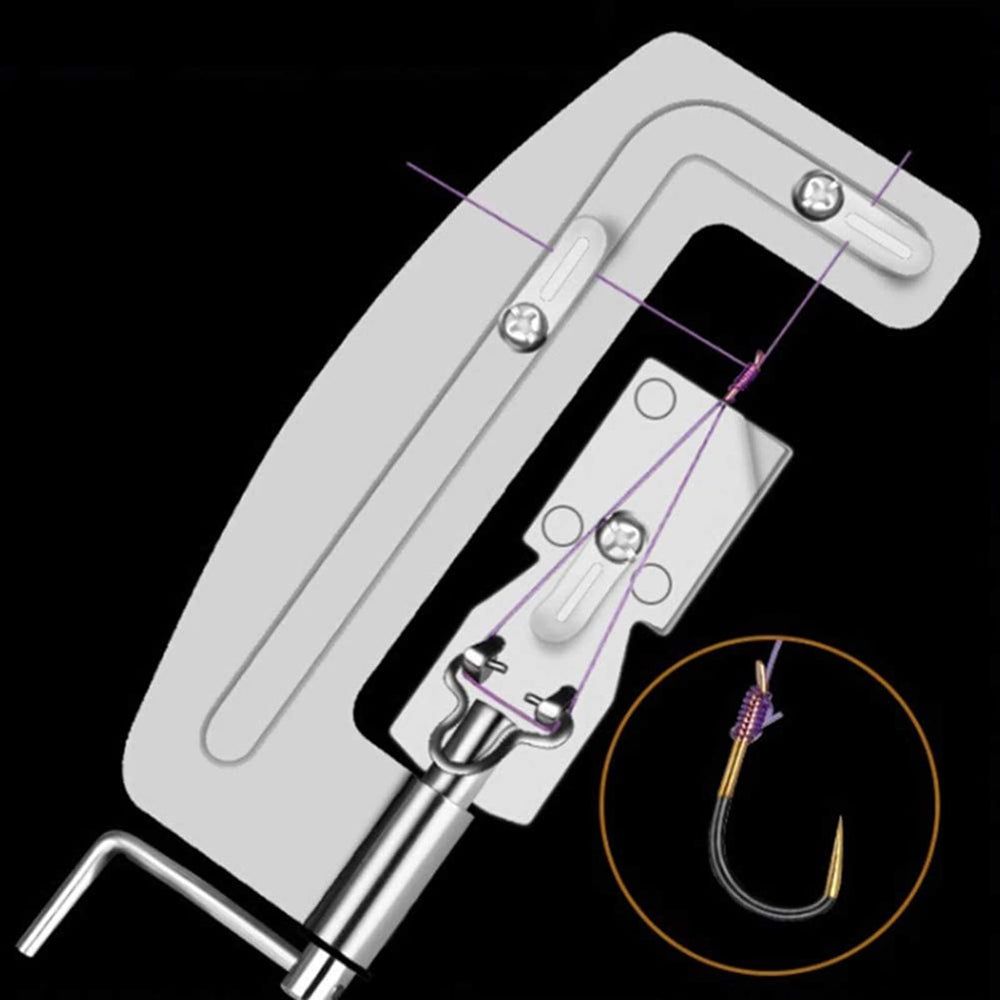 Kobeleen hook tyer knot machine for clean shanks and consistent line tension.