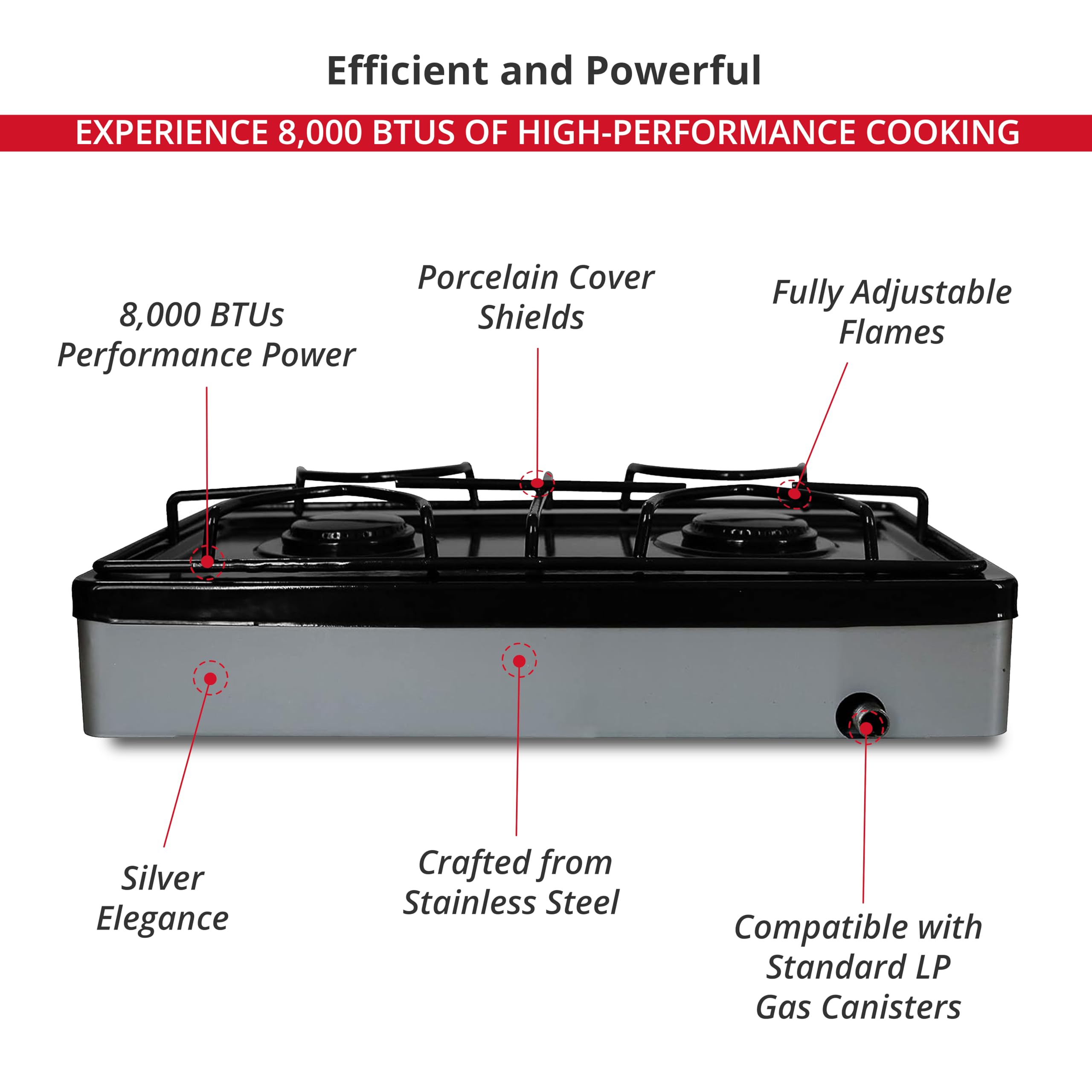 Koblenz PSK-200S outdoor-ready stove ideal for camping and tailgating.