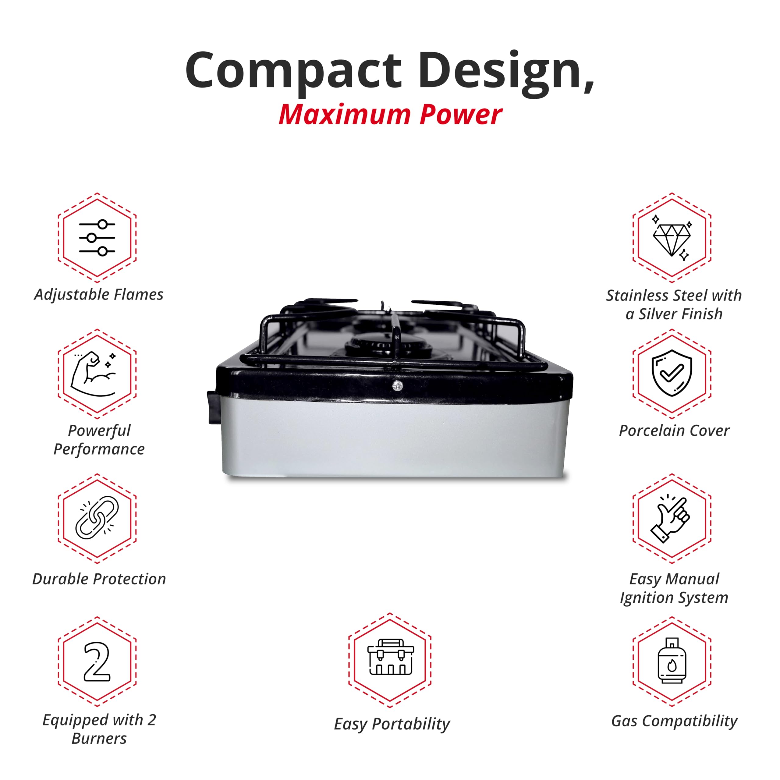 Koblenz PSK-200S stainless steel body offers durability and a sleek look.