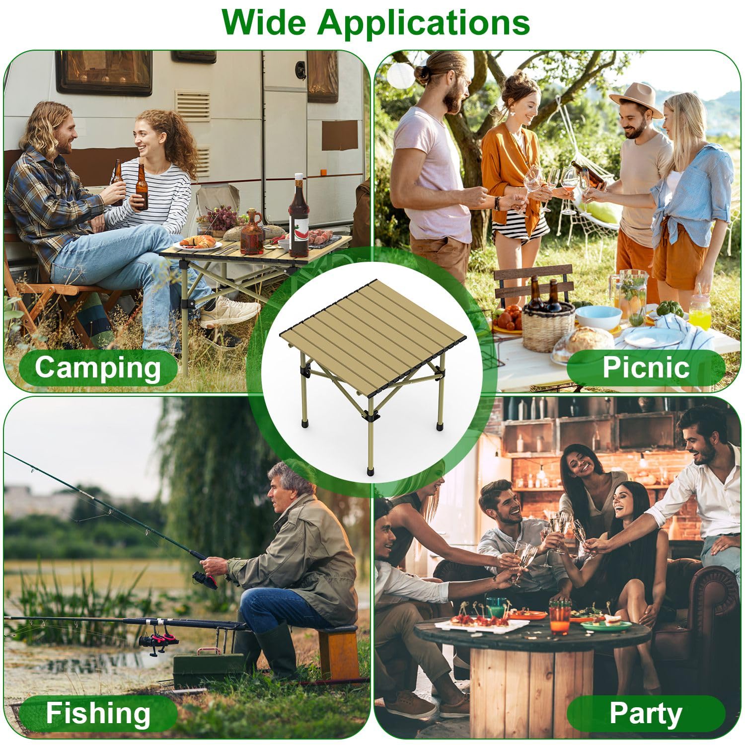 KOCASO L-size spacious surface accommodates 4-6 people for family camping.
