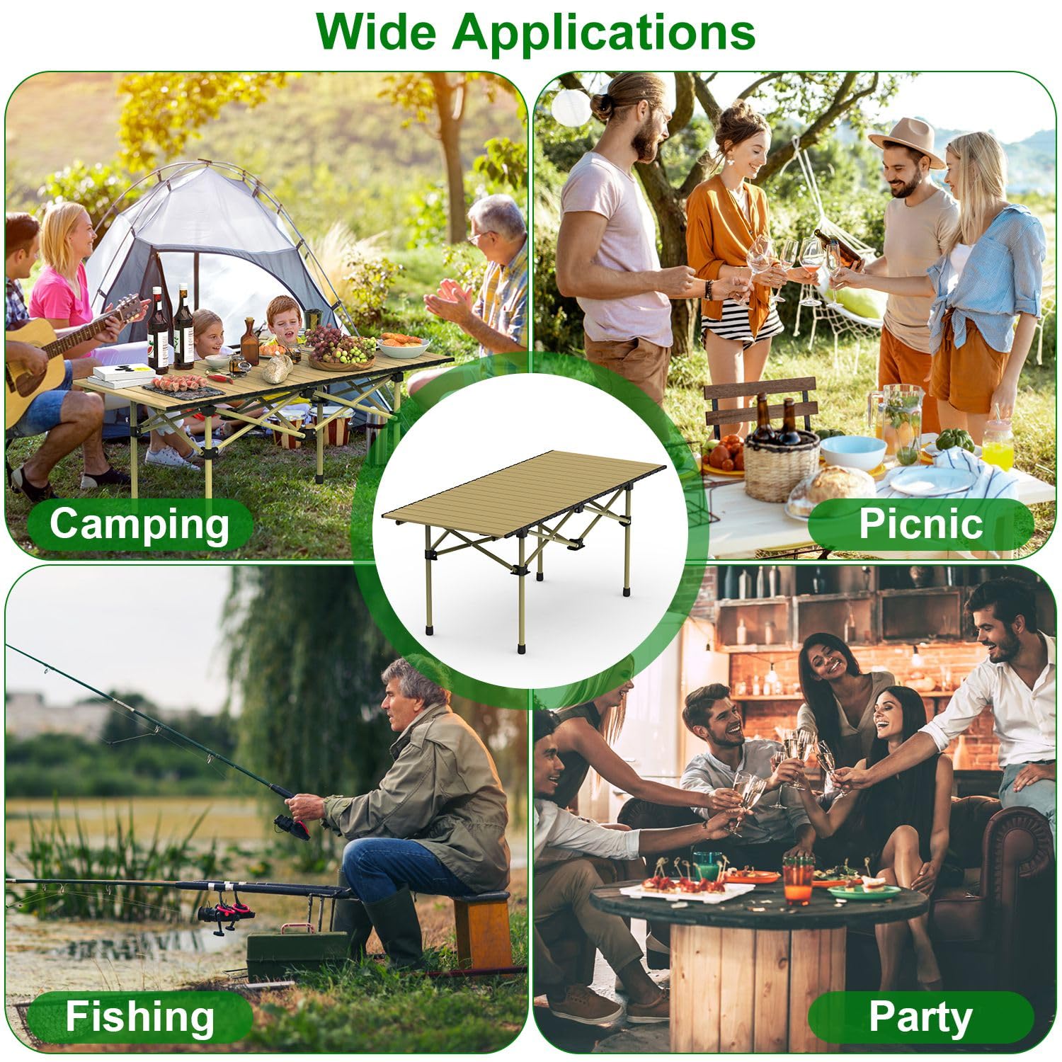 KOCASO multi-use outdoor table ideal for dining or work.