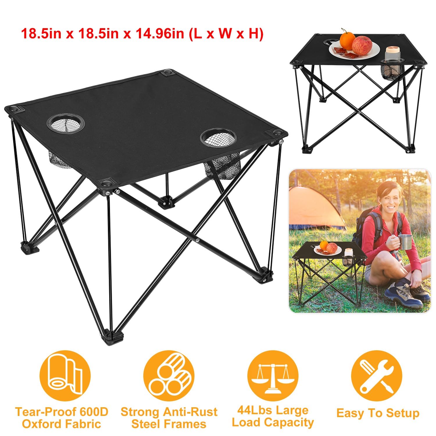 KOCASO easy setup without tools for outdoor use.