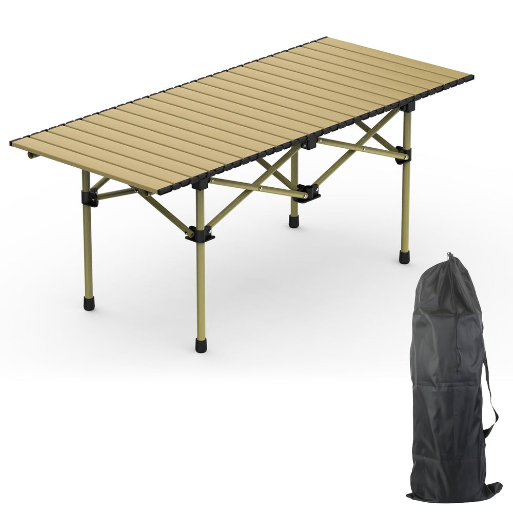 KOCASO portable folding camping table with carry bag for outdoor adventures.