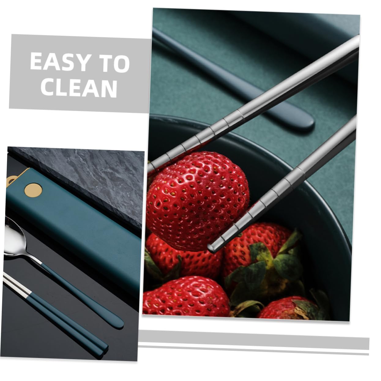 KOCKSHION dishware set emphasizes corrosion-resistant metal and easy cleaning