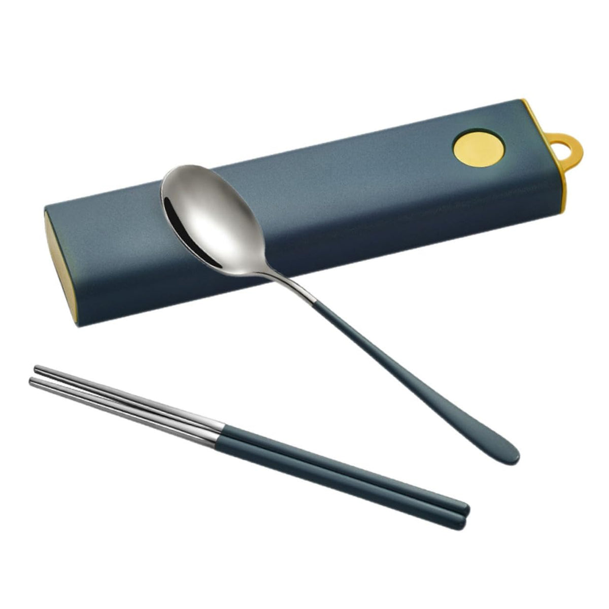 KOCKSHION spoon close-up highlights ergonomic design for comfortable on-the-go dining