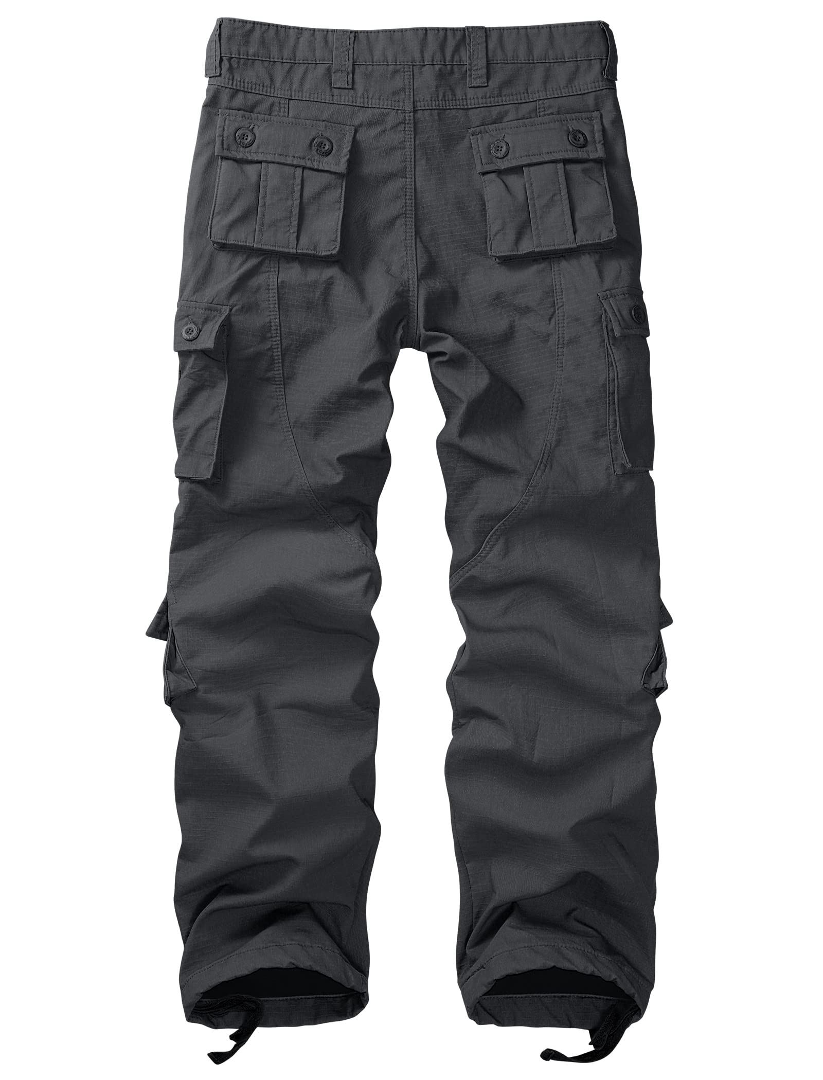KOCTHOMY men's fleece-lined hiking pants back view highlighting durable fabric for cold weather adventures