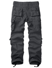 KOCTHOMY men's fleece-lined hiking pants back view highlighting durable fabric for cold weather adventures