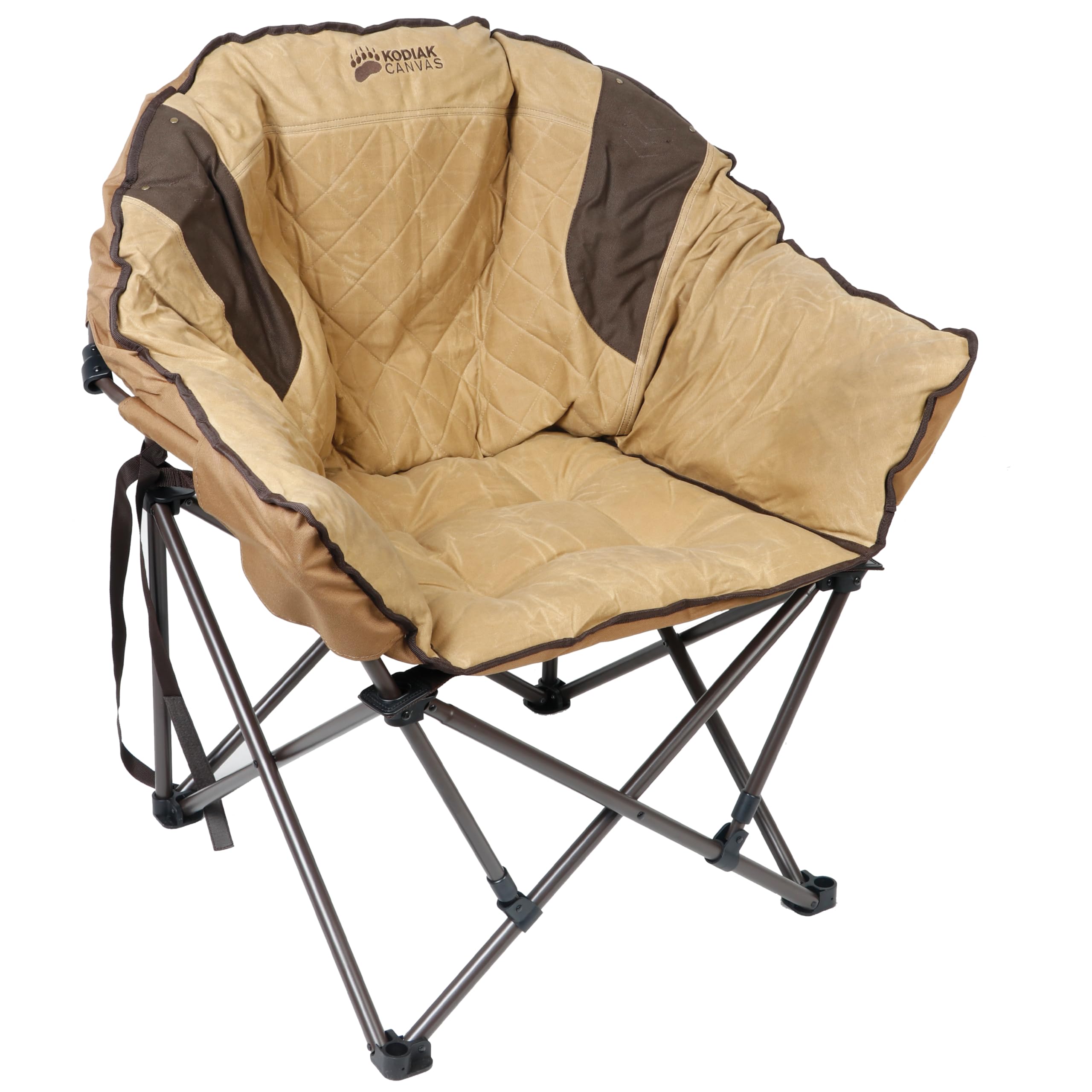 KODIAK CANVAS Lazy Bear Chair open dimensions showing generous space