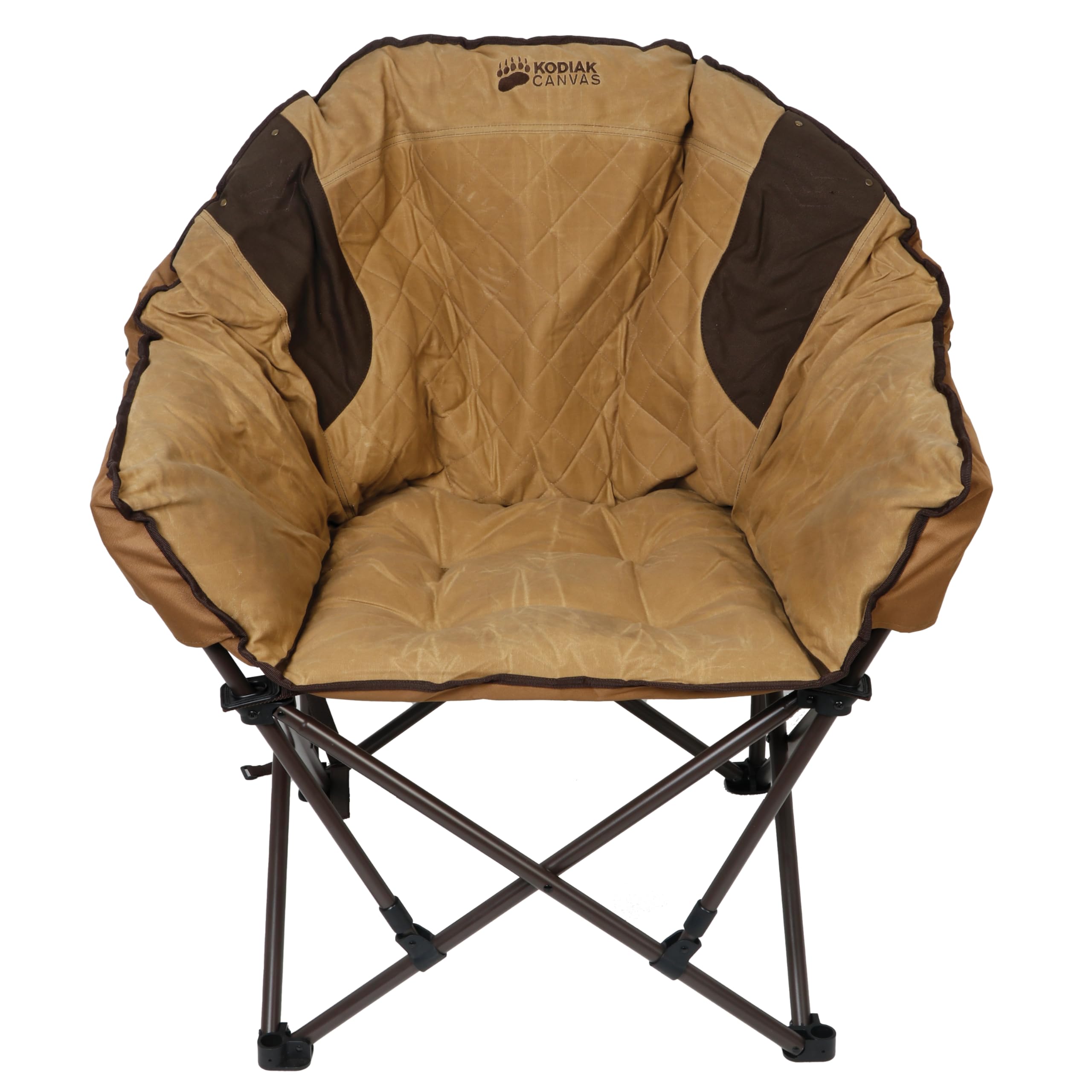 KODIAK CANVAS Lazy Bear Chair open setup, easy camping seating