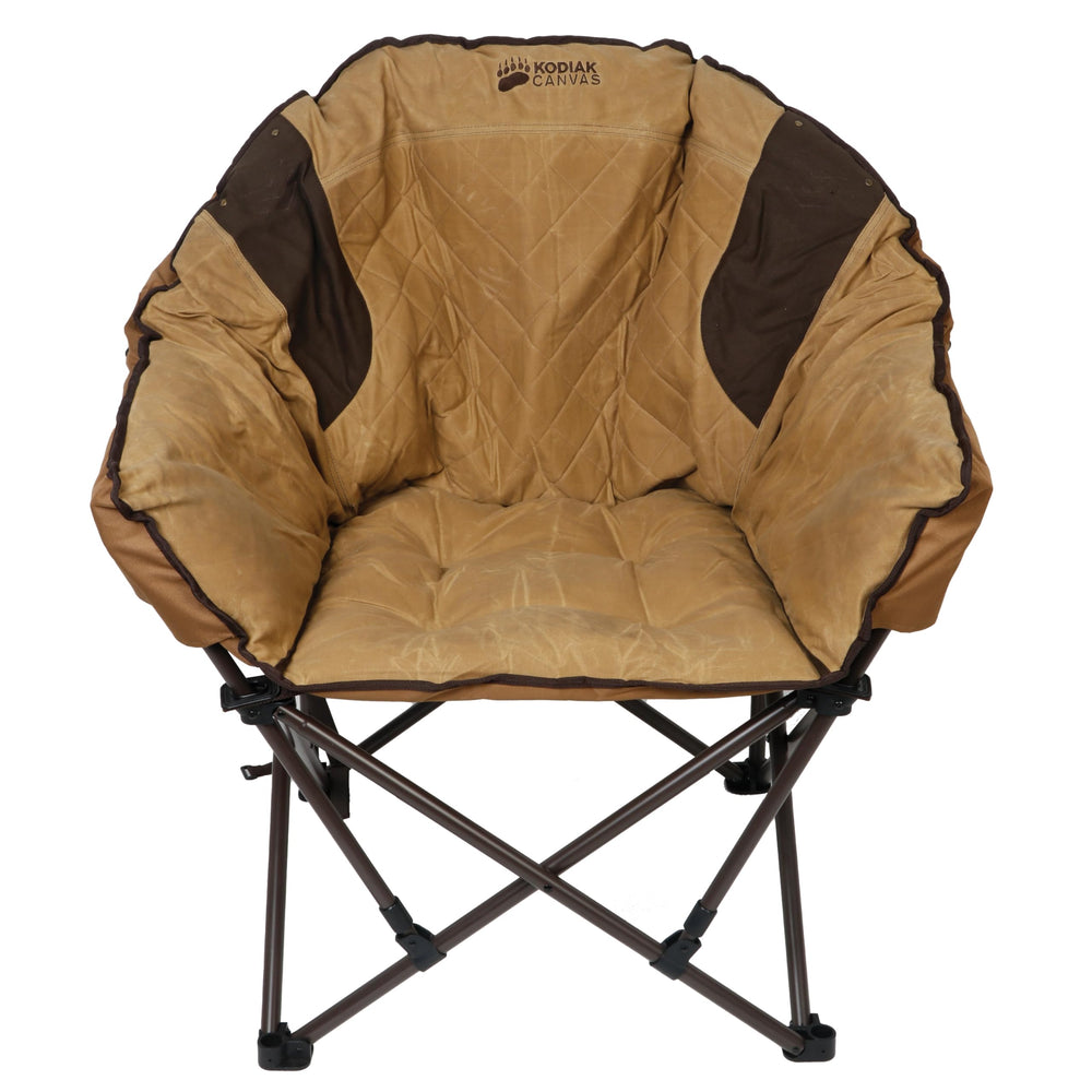 KODIAK CANVAS Lazy Bear Chair open setup, easy camping seating