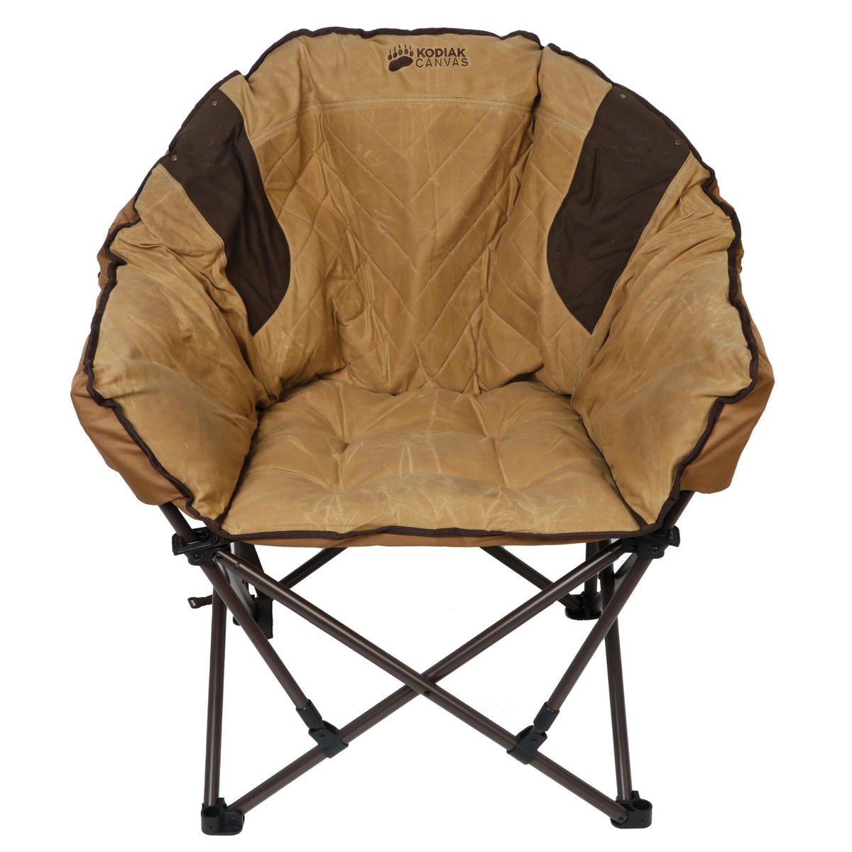 KODIAK CANVAS Lazy Bear Chair open setup, easy camping seating
