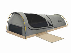 KODIAK CANVAS swag tent olive front view for solo camping.