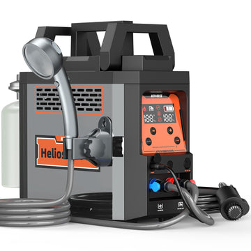 Kohree Helios 20 Pro camping-setup shows on-demand hot water for outdoor showers