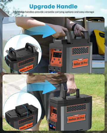 Kohree Helios 20 Pro foldable handle for compact storage