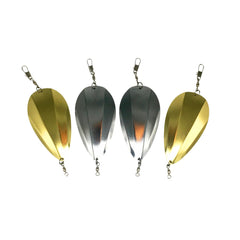 KOKOPROS Kokanee Jet Dodger Golden front view attracts kokanee and trout with versatile trolling.