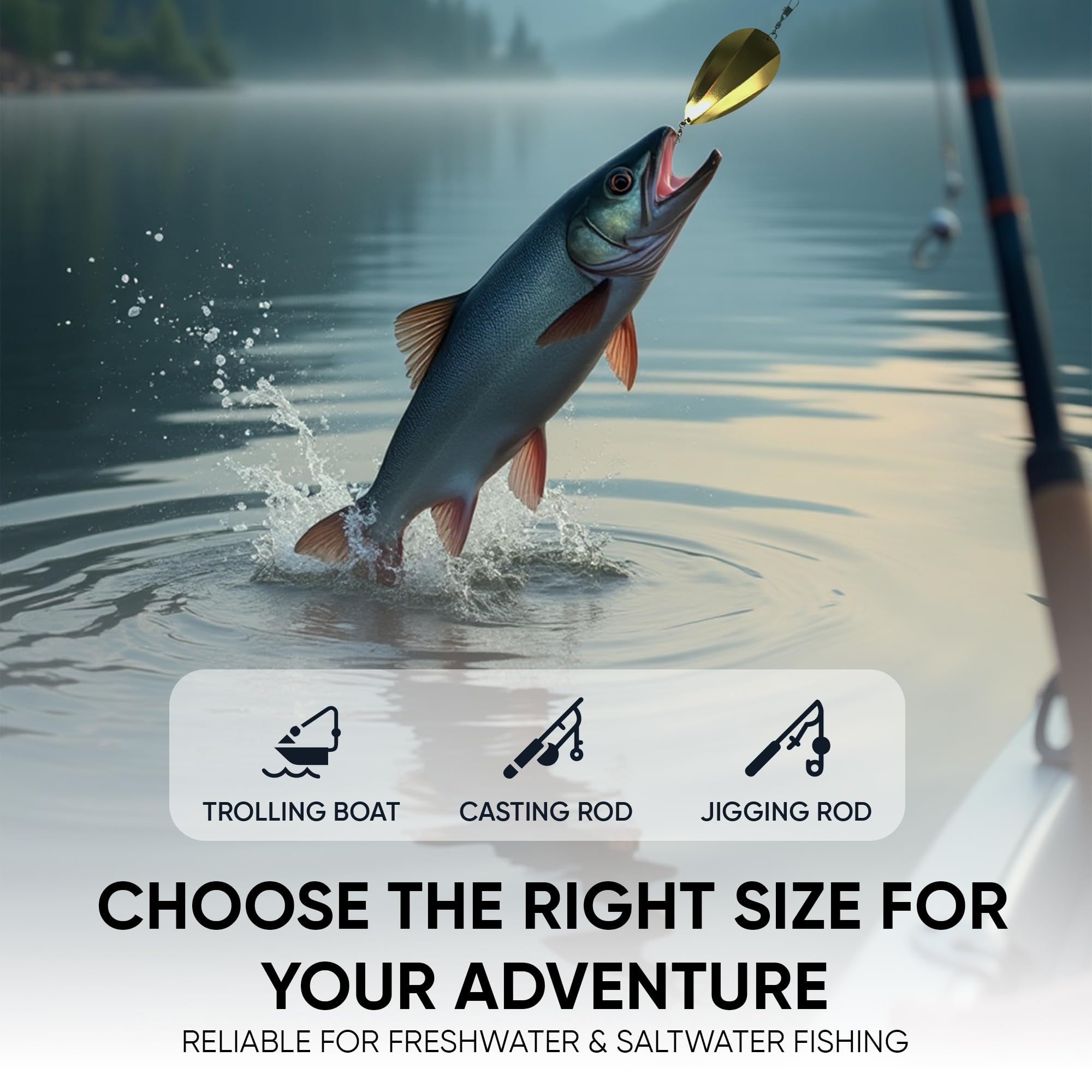 KOKOPROS Kokanee Jet Dodger Silver side view shows durable construction for rough water.