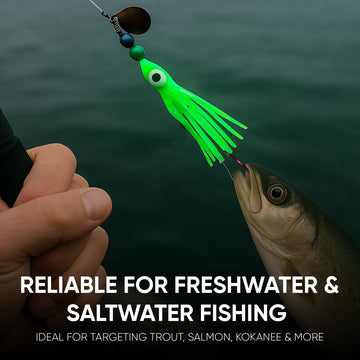 KOKOPROS pre-rigged octopus hook hoochie speeds your trolling setup