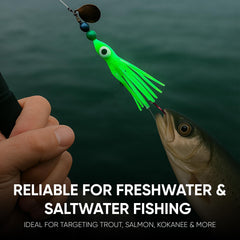 KOKOPROS pre-rigged octopus hook hoochie speeds your trolling setup